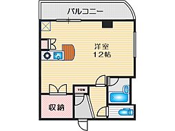 江坂東OMパレス ワンルームの間取図画像