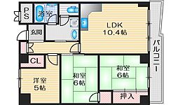 パークビュー橋 3LDKの間取図画像