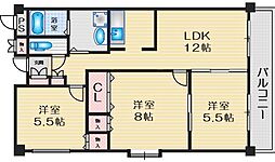 パークハイツアイリス1号館 3LDKの間取図画像