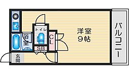 イータ・フラッツ 1Kの間取図画像