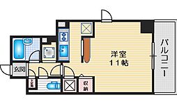 アルデール江坂 ワンルームの間取図画像