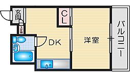 エタニ第一ビル 1DKの間取図画像