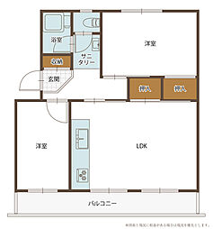 間取図画像 2LDK