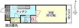 アーバン2000 1Kの間取図画像