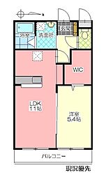 HALELEA照波園 1LDKの間取図画像
