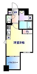 仙台市営南北線 五橋駅 徒歩5分の賃貸マンション 11階ワンルームの間取り