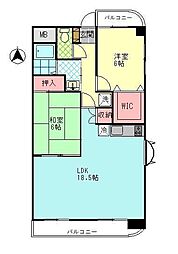 サンメゾンTOYO 2LDKの間取図画像