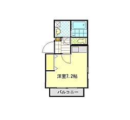 エメロードワダNo.1 ワンルームの間取図画像