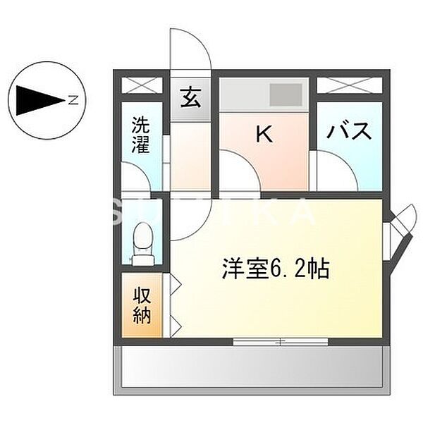 グランチェスタ ｜岡山県岡山市北区庭瀬(賃貸アパート1K・2階・20.70㎡)の写真 その2