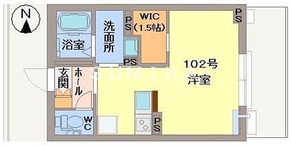 アドラシオン津島 ｜岡山県岡山市北区津島南1丁目(賃貸マンション1R・1階・29.68㎡)の写真 その2