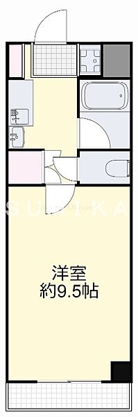 グランルームひまわり ｜岡山県岡山市北区津島西坂2丁目(賃貸マンション1K・2階・25.57㎡)の写真 その2