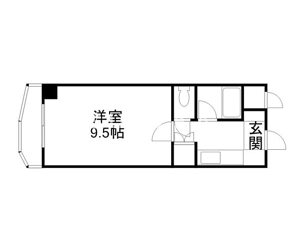 グランルームひまわり ｜岡山県岡山市北区津島西坂2丁目(賃貸マンション1K・4階・25.57㎡)の写真 その2