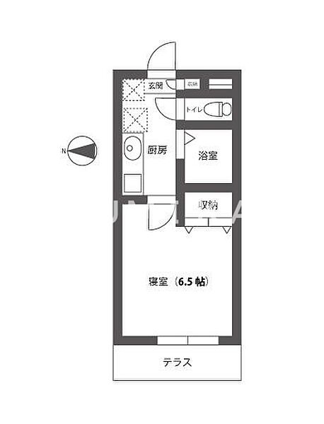 ウェーブレジデンス中仙道　Ａ棟 ｜岡山県岡山市北区中仙道2丁目(賃貸アパート1K・1階・20.93㎡)の写真 その2