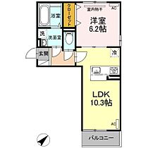 ヴィクトワール  ｜ 岡山県岡山市南区福田（賃貸アパート1LDK・1階・40.01㎡） その2