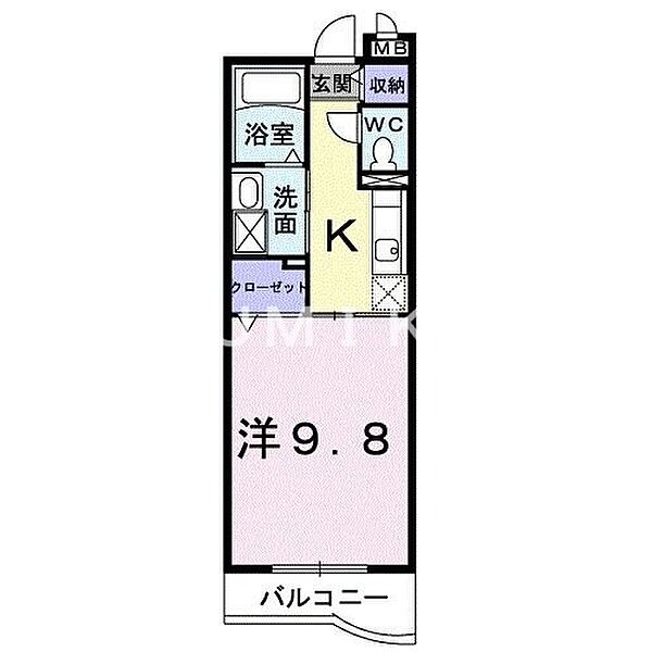 ハピーライフ平田 ｜岡山県岡山市北区平田(賃貸マンション1K・3階・30.66㎡)の写真 その2