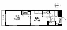 アンジュール  ｜ 岡山県岡山市北区昭和町（賃貸マンション1DK・2階・38.61㎡） その2