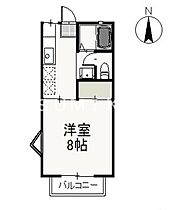 S.T.Villa TSUSHIMA B  ｜ 岡山県岡山市北区津島東2丁目（賃貸アパート1K・1階・26.49㎡） その2