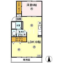 ポルテ喜多  ｜ 岡山県岡山市北区津高（賃貸アパート1LDK・1階・50.42㎡） その2