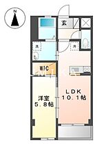 ボナール・ディアコート  ｜ 岡山県岡山市北区中井町1丁目（賃貸マンション1LDK・5階・40.08㎡） その2