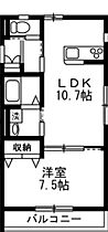 プリーマＣ  ｜ 岡山県岡山市北区久米（賃貸アパート1LDK・2階・40.39㎡） その2