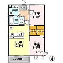 フィロスII  ｜ 岡山県岡山市北区野田3丁目（賃貸アパート2LDK・2階・58.51㎡） その2