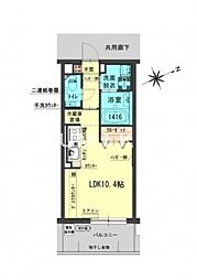 ＡＭＩＳＴＡ大和町 2階ワンルームの間取り