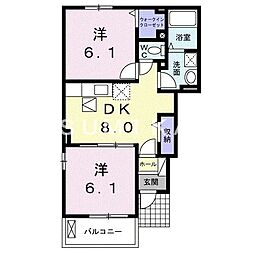 間取図画像 2DK