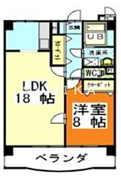 アークハイツ鹿田 3階1LDKの間取り