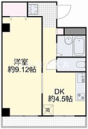 プラーナ富町 5階1DKの間取り