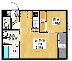 間取図画像 1LDK