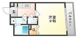 エスペランサ医大東 1Kの間取図画像
