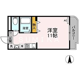 マンションフレンド ワンルームの間取図画像