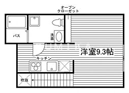 Luis Garden津島東 ワンルームの間取図画像