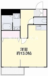 グランデュール医大南 ワンルームの間取図画像