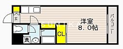 スカーレットハイム 1Kの間取図画像
