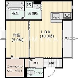 Rian 1LDKの間取図画像