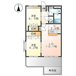 サンプロスパーガルデン 2LDKの間取図画像