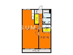 アークハイツ鹿田 1LDKの間取図画像