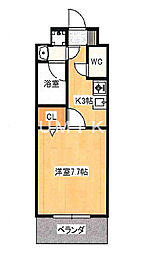 Sungate 1Kの間取図画像
