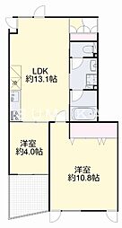 興和(株)岡山寮 2LDKの間取図画像