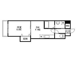 はるなガーデン 1DKの間取図画像