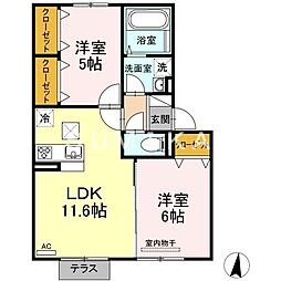 メゾンOTC 2LDKの間取図画像