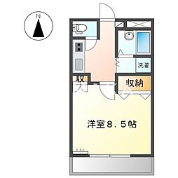 マンションアーク弐番館 1Kの間取図画像