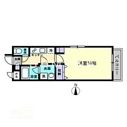 ARCSTAGE清輝本町 1Kの間取図画像