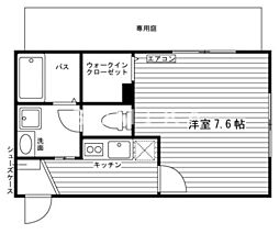レガーロ津島 1Kの間取図画像