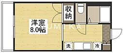マーガレットM ワンルームの間取図画像
