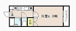 リーセント大和町 1Kの間取図画像