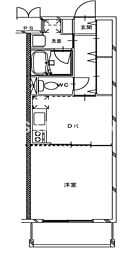 COCO中仙道 1DKの間取図画像