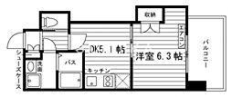 GrandE'terna岡山2 1DKの間取図画像