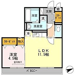 ステラ2 1LDKの間取図画像